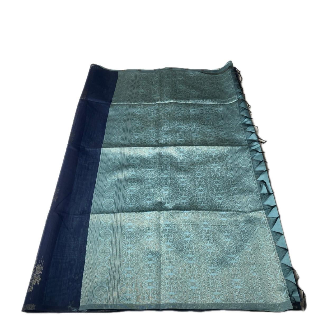 Shanmathi Floral Saree Blue