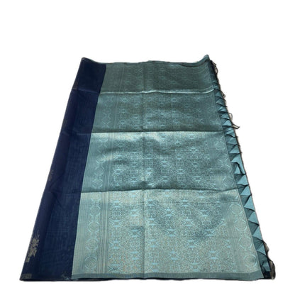 Shanmathi Floral Saree Blue
