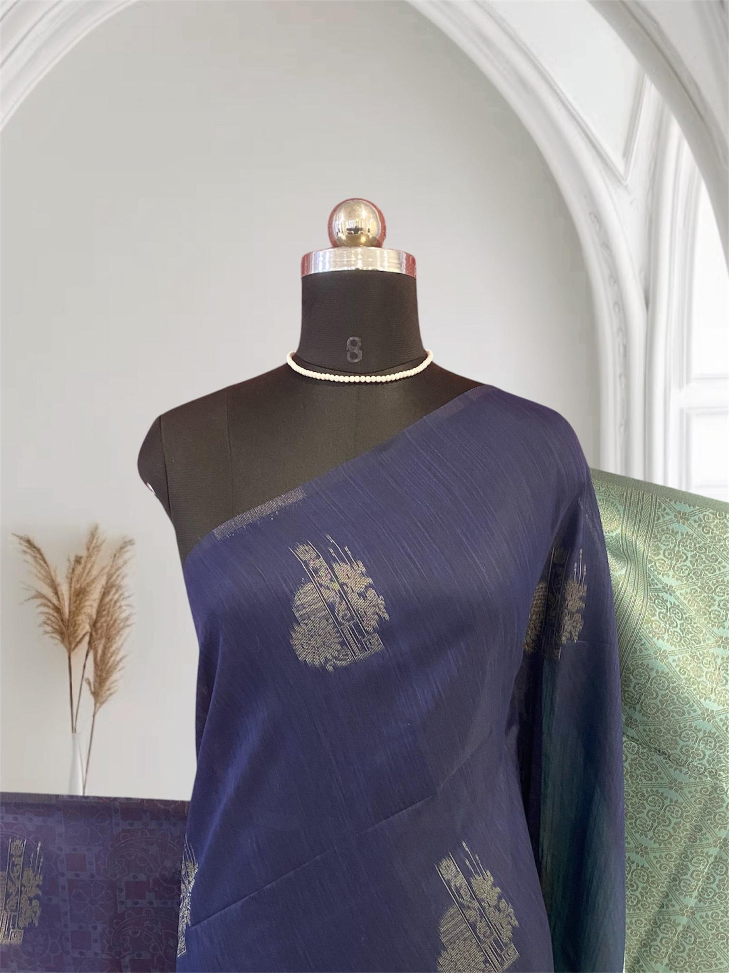 Shanmathi Floral Saree Blue