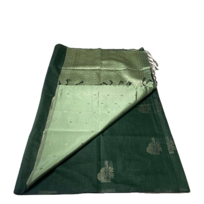 Shanmathi Floral Saree Green