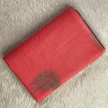 Shanmathi Floral Saree Light Orange