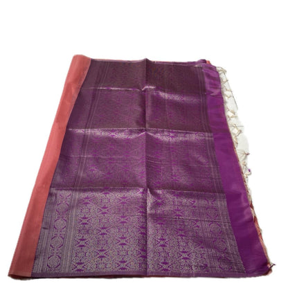 Shanmathi Floral Saree Light Orange