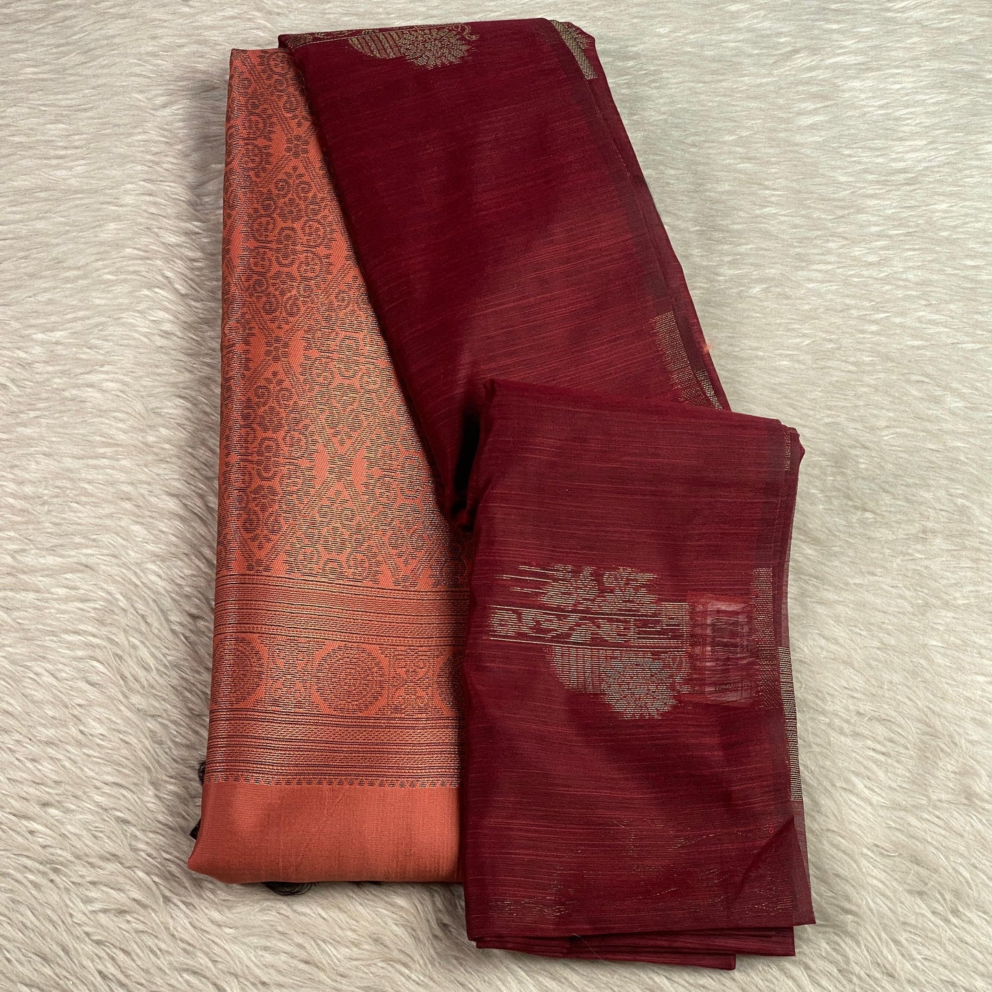 Shanmathi Floral Saree Brown