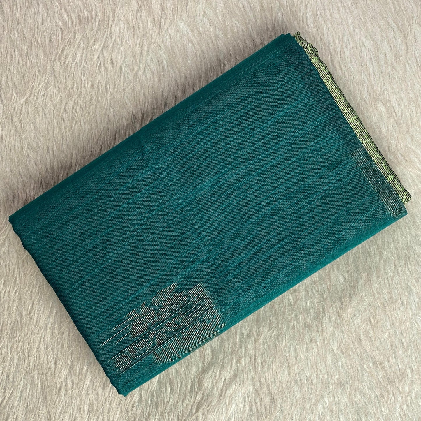 Shanmathi Floral Saree Peacock Green