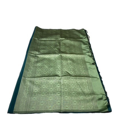 Shanmathi Floral Saree Peacock Green