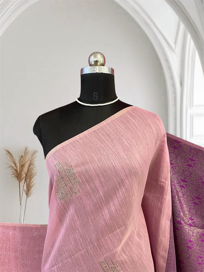 Shanmathi Floral Saree Pink