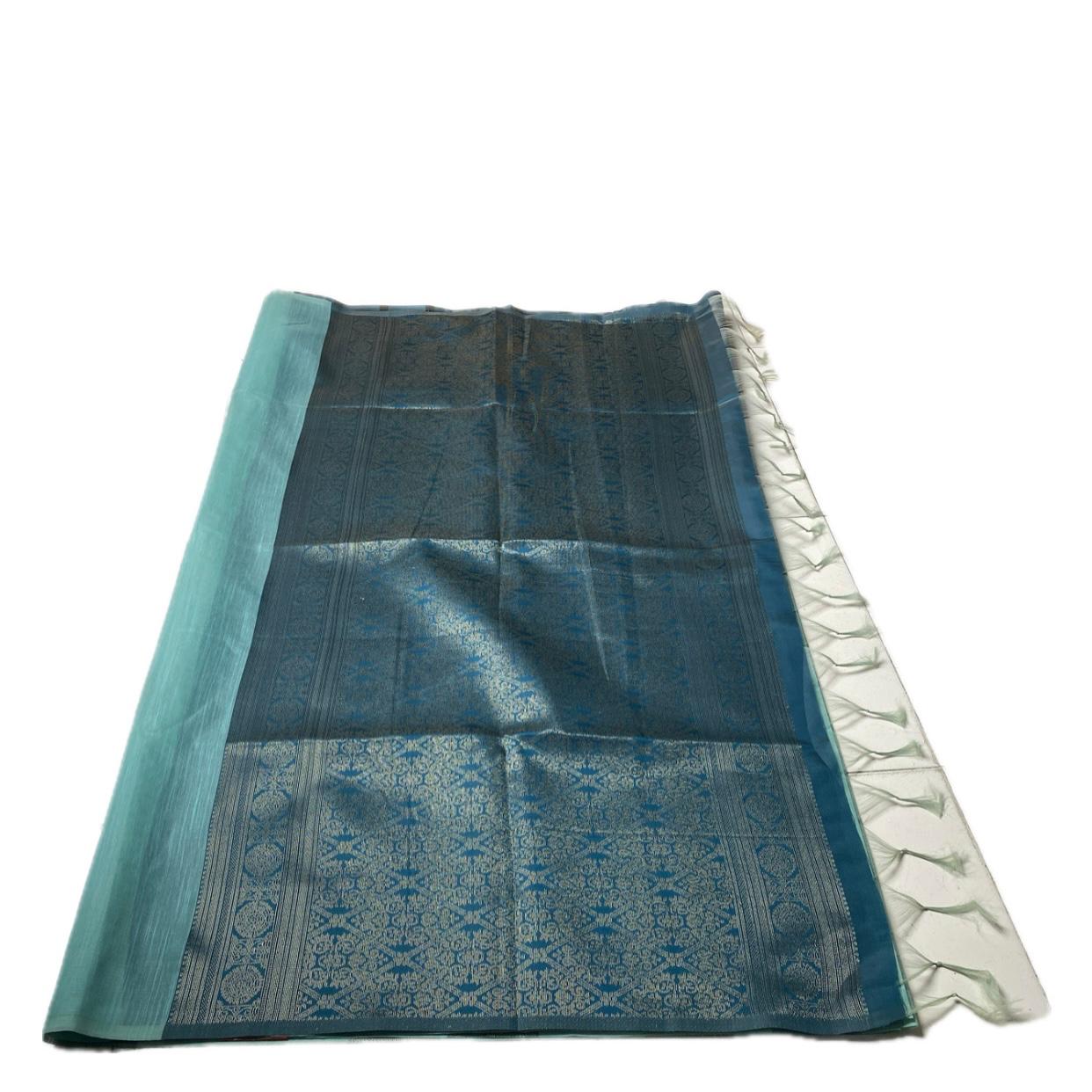 Shanmathi Floral Saree Pista Green
