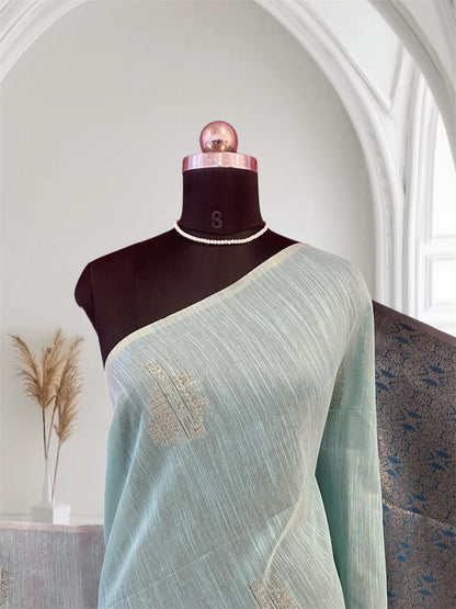 Shanmathi Floral Saree Pista Green