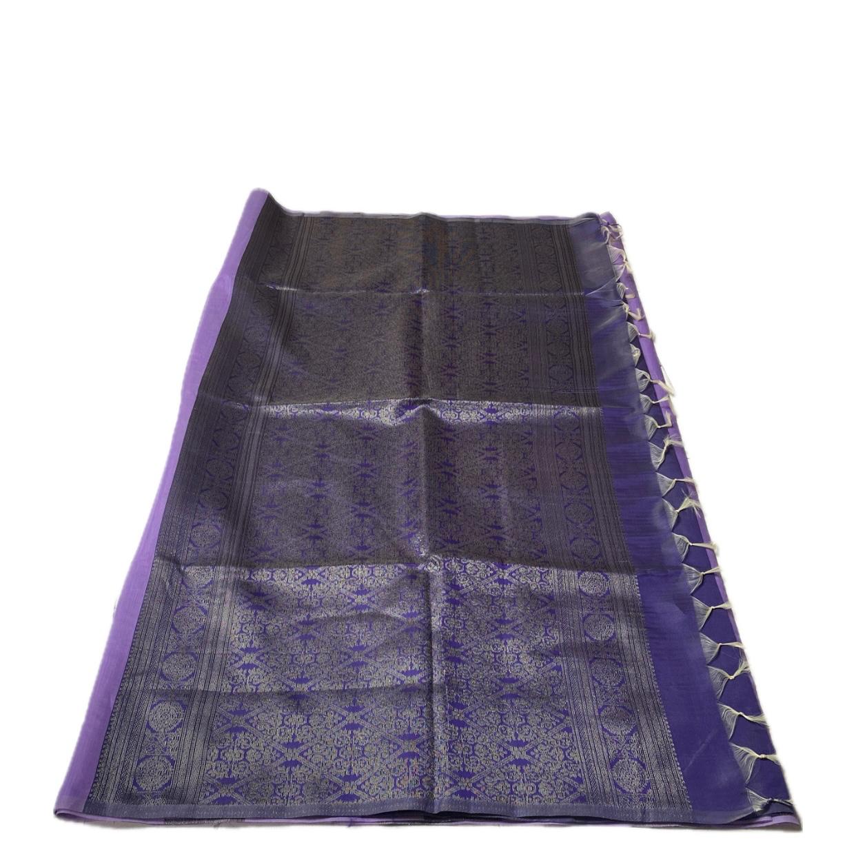 Shanmathi Floral Saree Violet