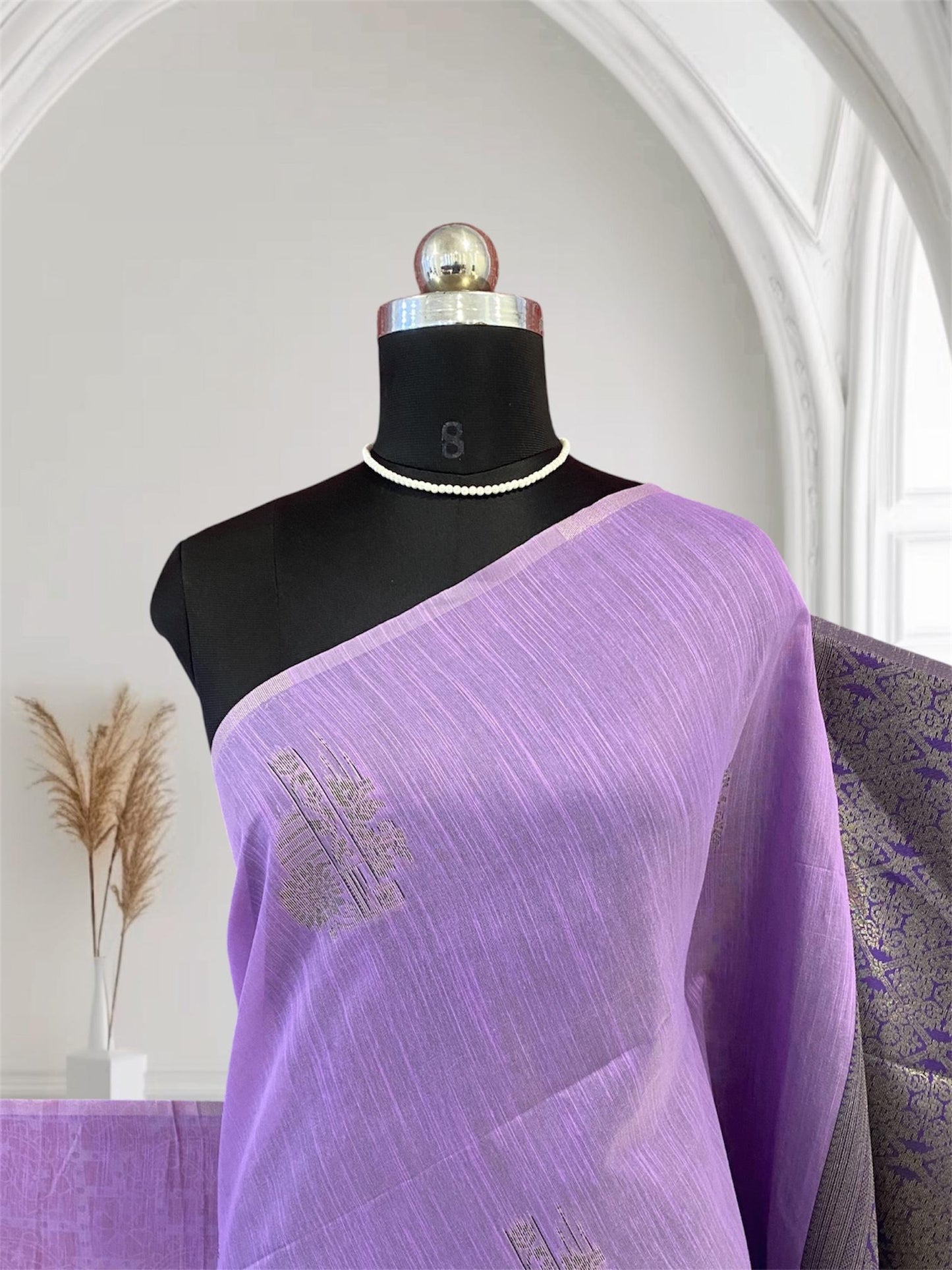 Shanmathi Floral Saree Violet