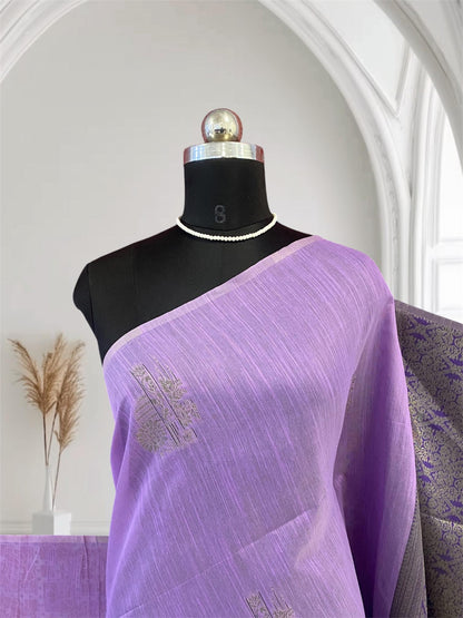 Shanmathi Floral Saree Violet