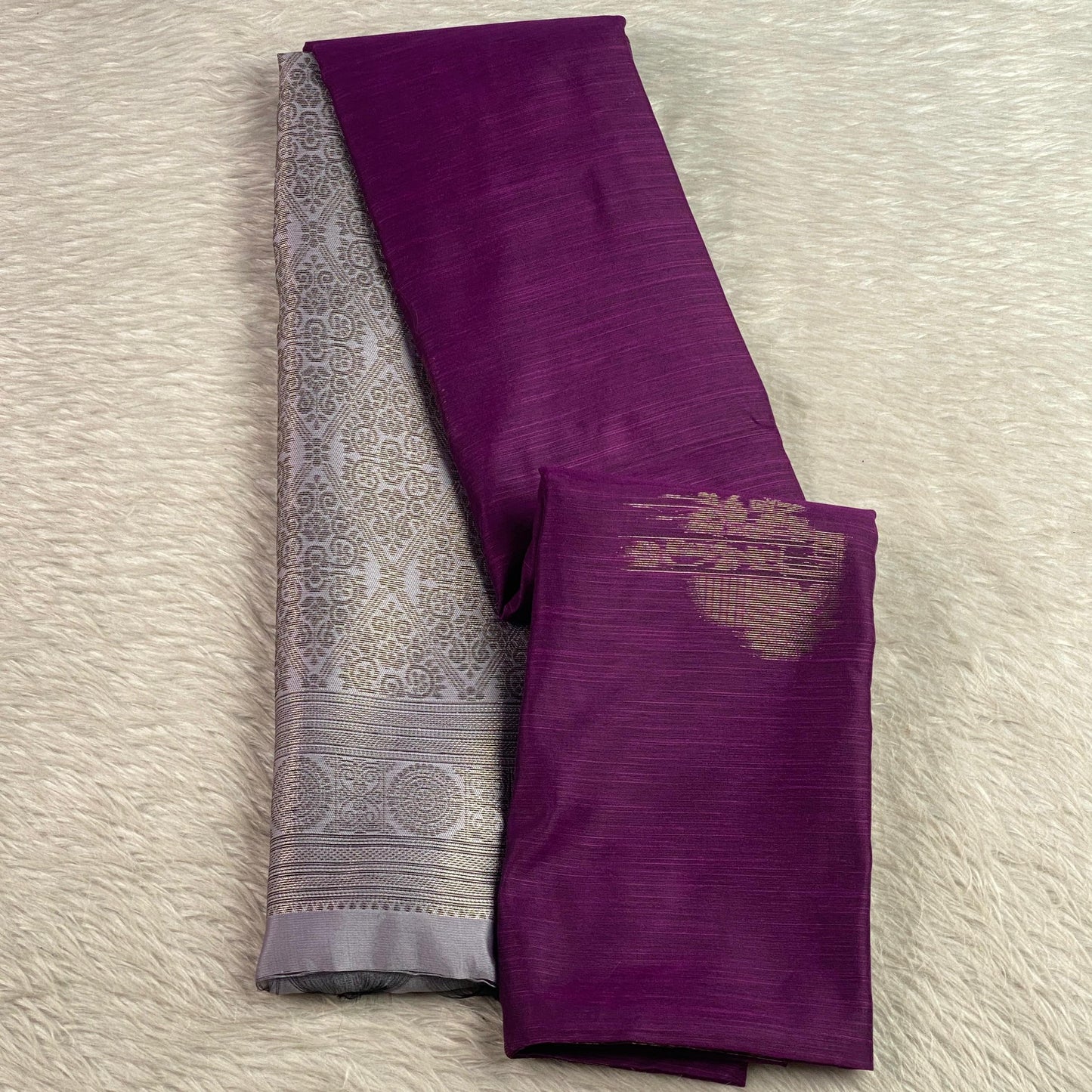 Shanmathi Floral Saree Purple