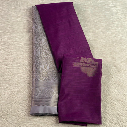 Shanmathi Floral Saree Purple