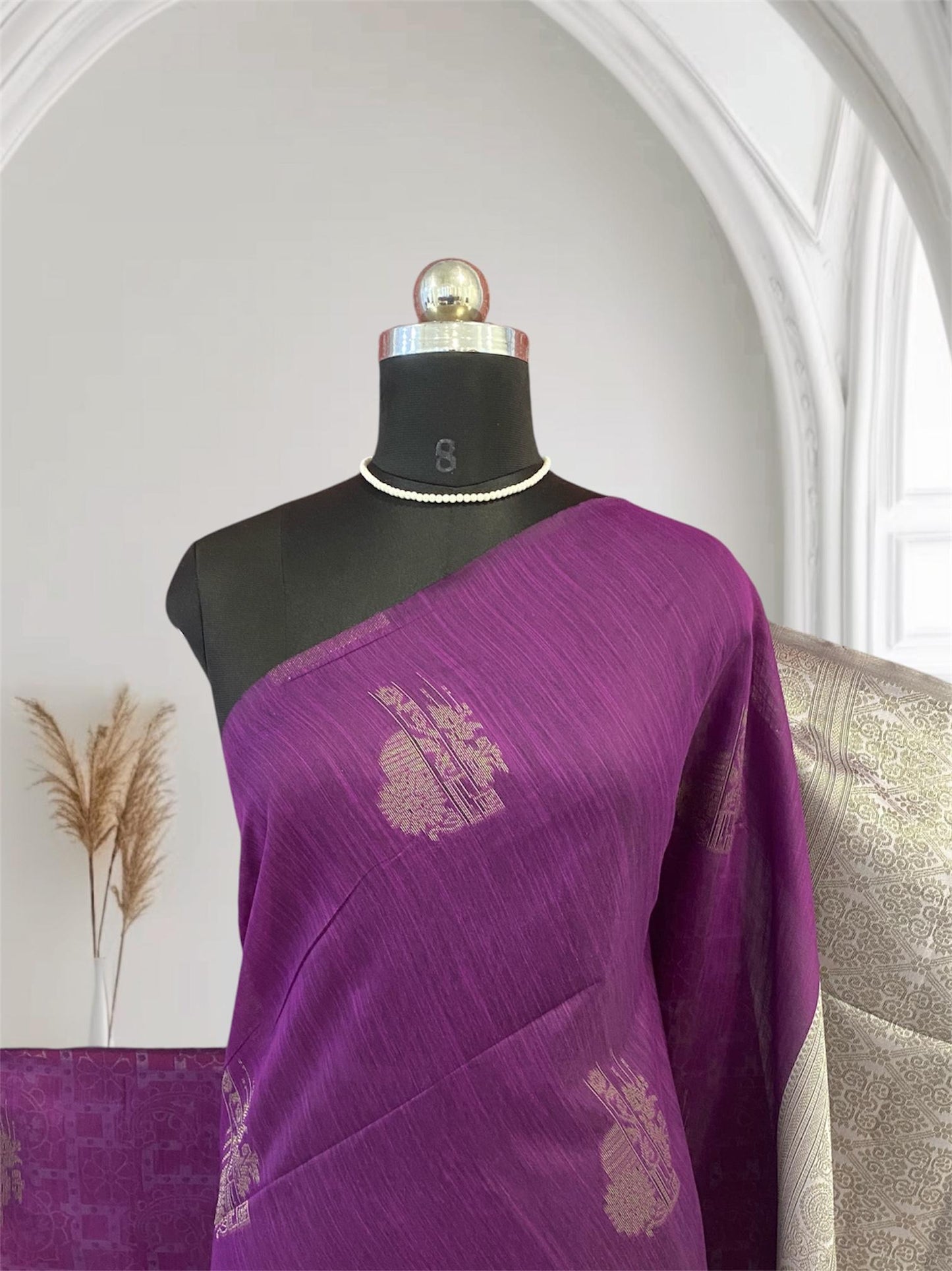 Shanmathi Floral Saree Purple