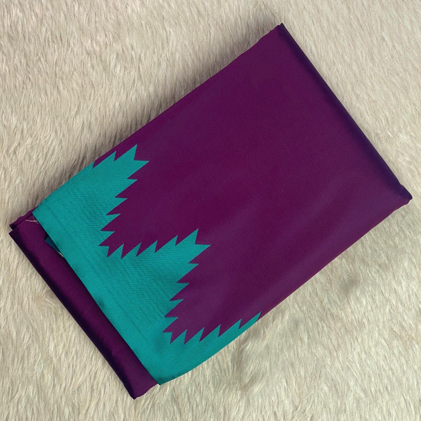 Aadhya Purple Saree with Blue Temple Border