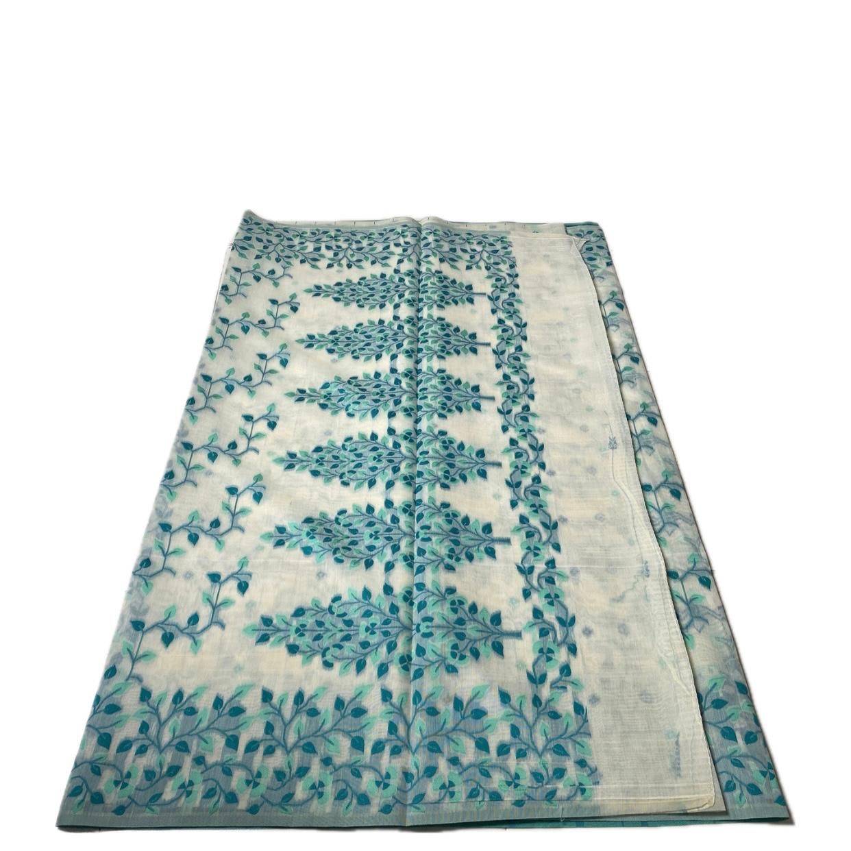 Ithal Chanderi Silk Flora Collection Saree Green