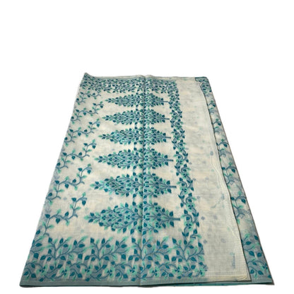 Ithal Chanderi Silk Flora Collection Saree Green