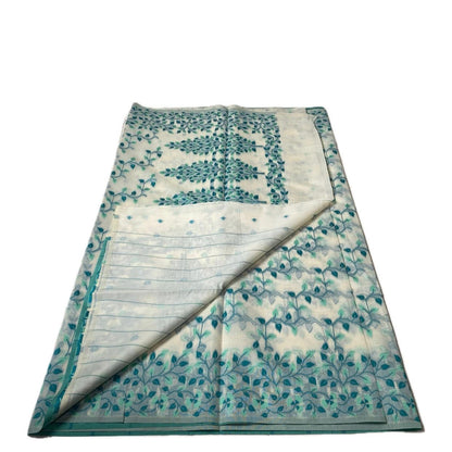 Ithal Chanderi Silk Flora Collection Saree Green