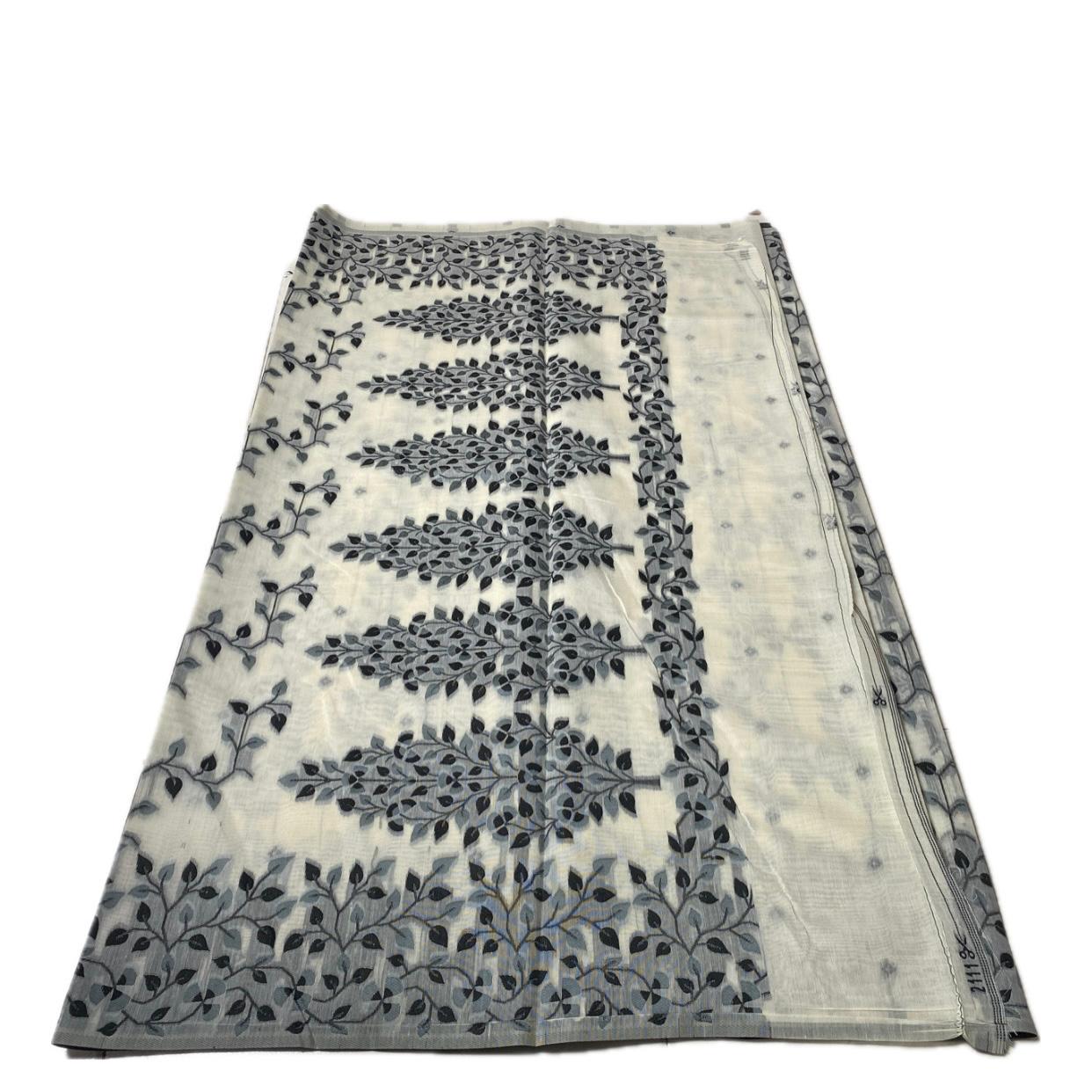 Ithal Chanderi Silk Flora Collection Saree Blue