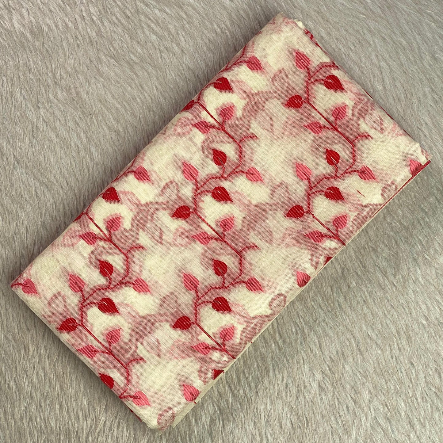 Ithal Chander Silk Flora Collection Saree Red