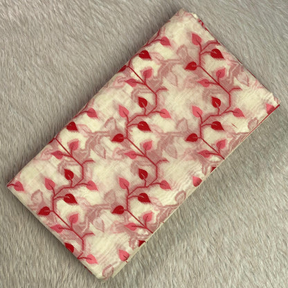 Ithal Chander Silk Flora Collection Saree Red