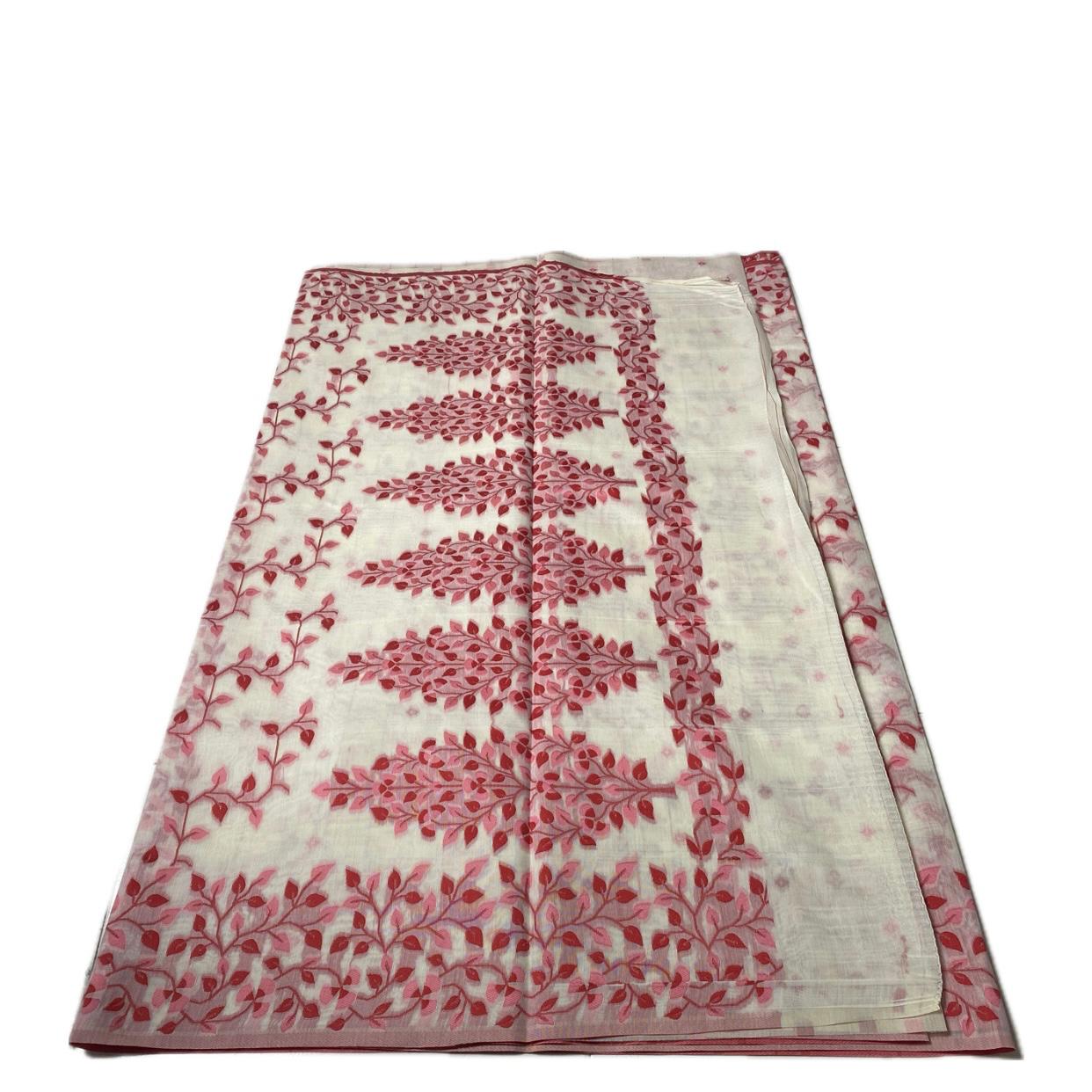 Ithal Chander Silk Flora Collection Saree Red