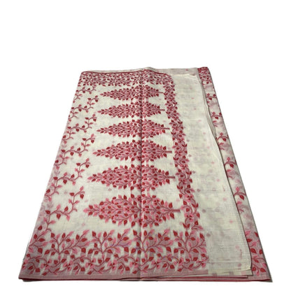 Ithal Chander Silk Flora Collection Saree Red
