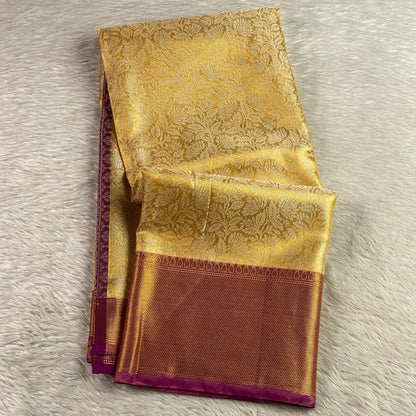 Jyothika Golden with Purple Border Classic Wedding Collection
