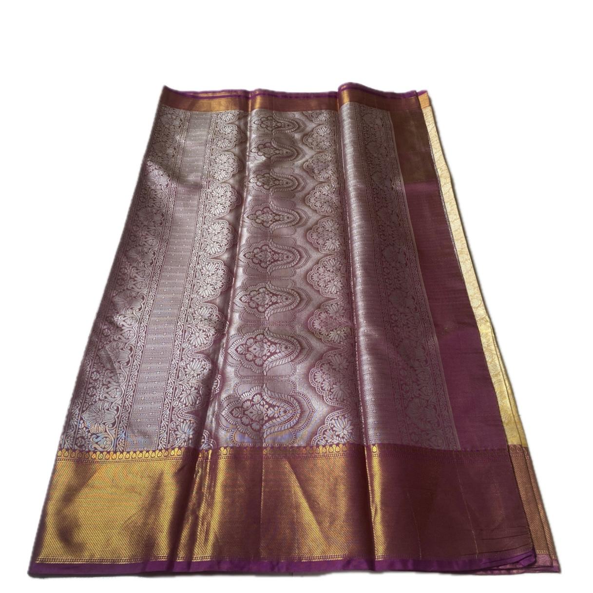 Jyothika Golden with Purple Border Classic Wedding Collection