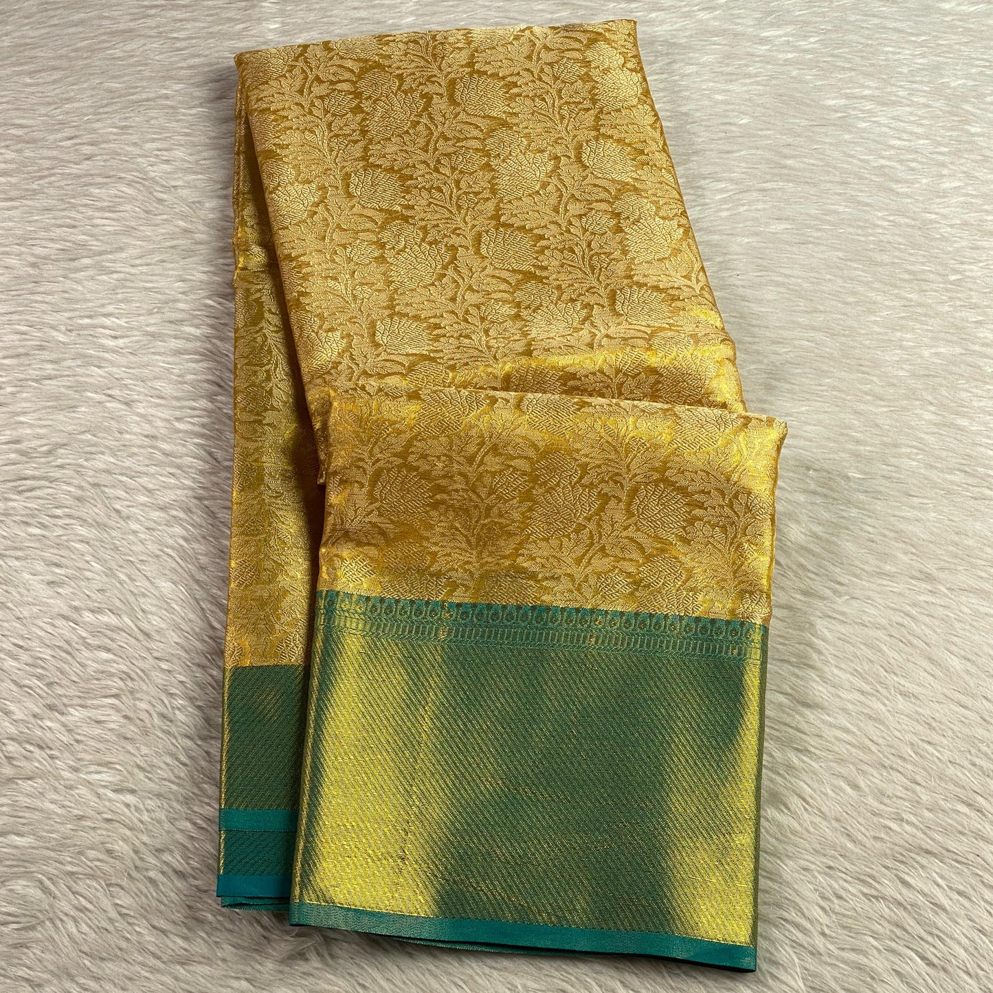 Jyothika Golden with Peacock Border Classic Wedding Collection