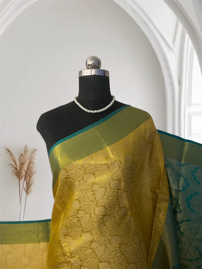 Jyothika Golden with Peacock Border Classic Wedding Collection