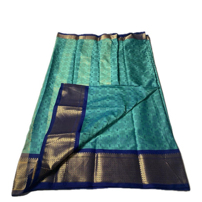 Veena Green Cotton Saree