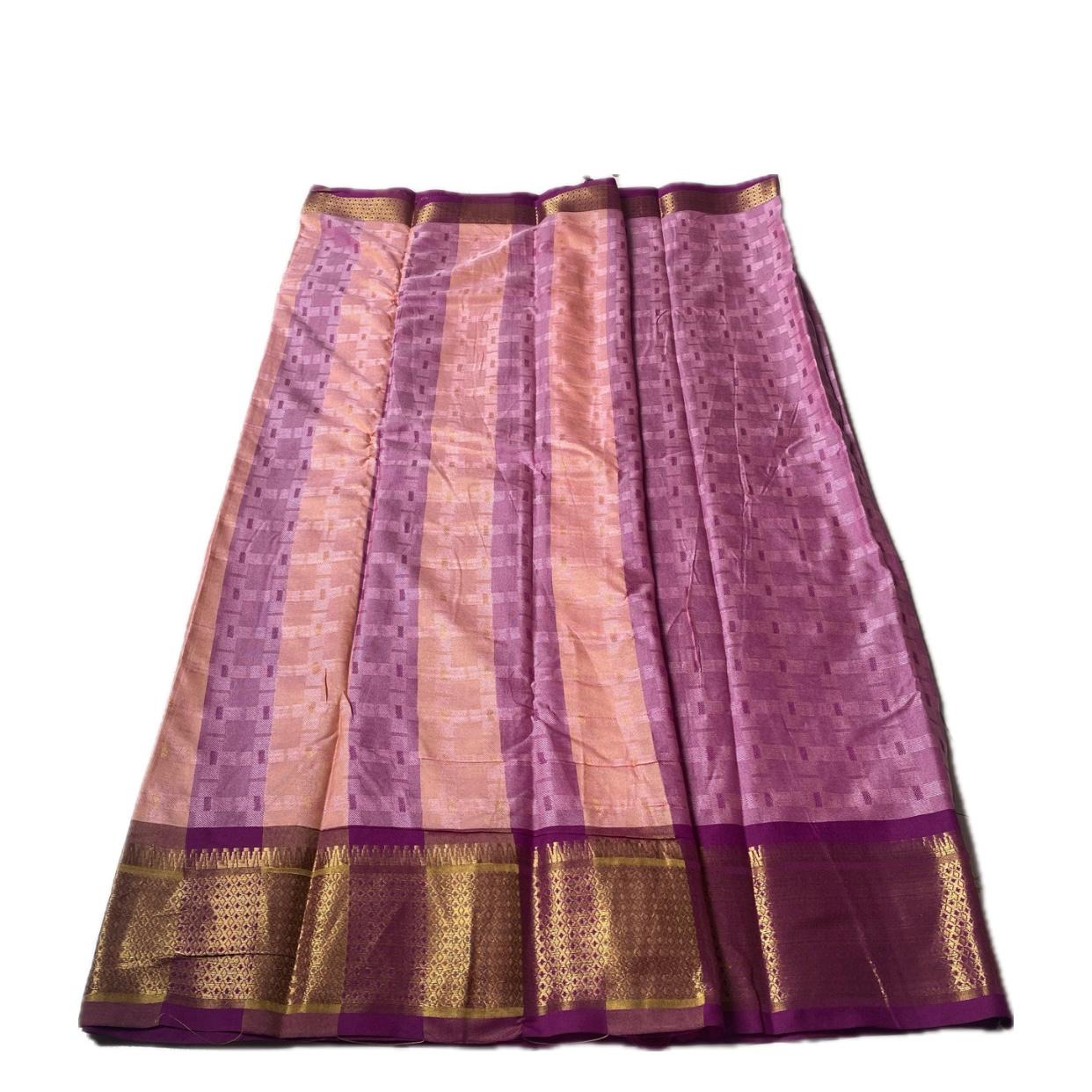 Veena Pink Cotton Saree
