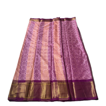 Veena Pink Cotton Saree
