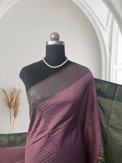 Diya Silk Saree with butta work Purple
