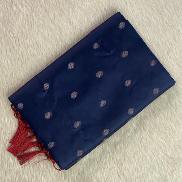 Akshaya Royal Midnight Blue Silk Saree