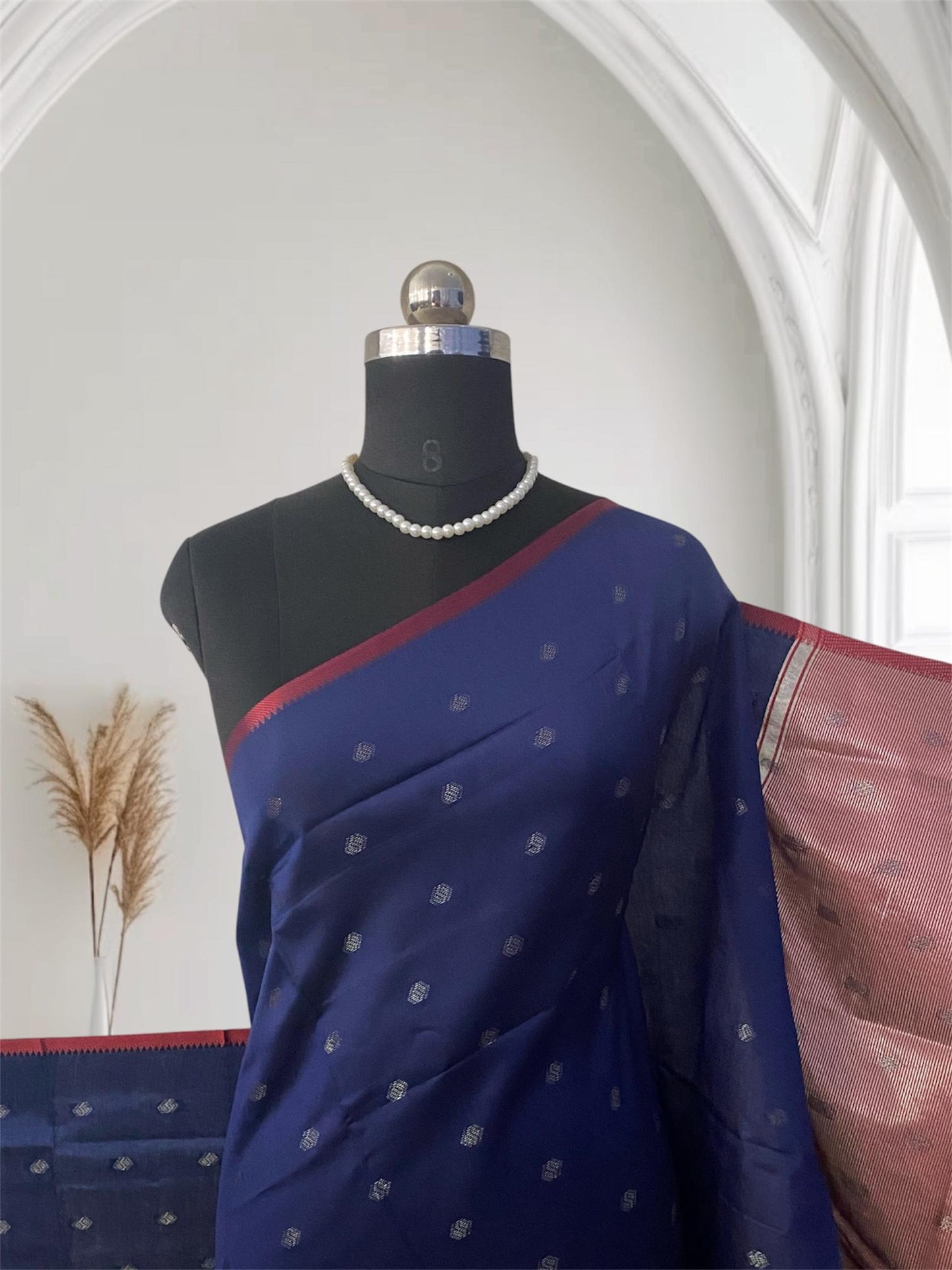 Akshaya Royal Midnight Blue Silk Saree