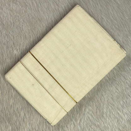 Nilavu Set mund with Thin Golden Border