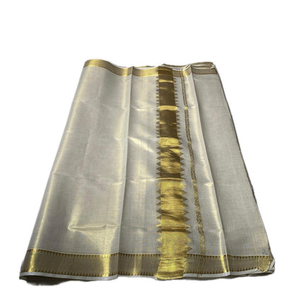 Tejaswini Temple Border Golden Kasavu Saree