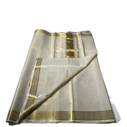 Tejaswini Temple Border Golden Kasavu Saree