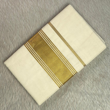 Kaveri Cotton Kerala Saree with Golden Border