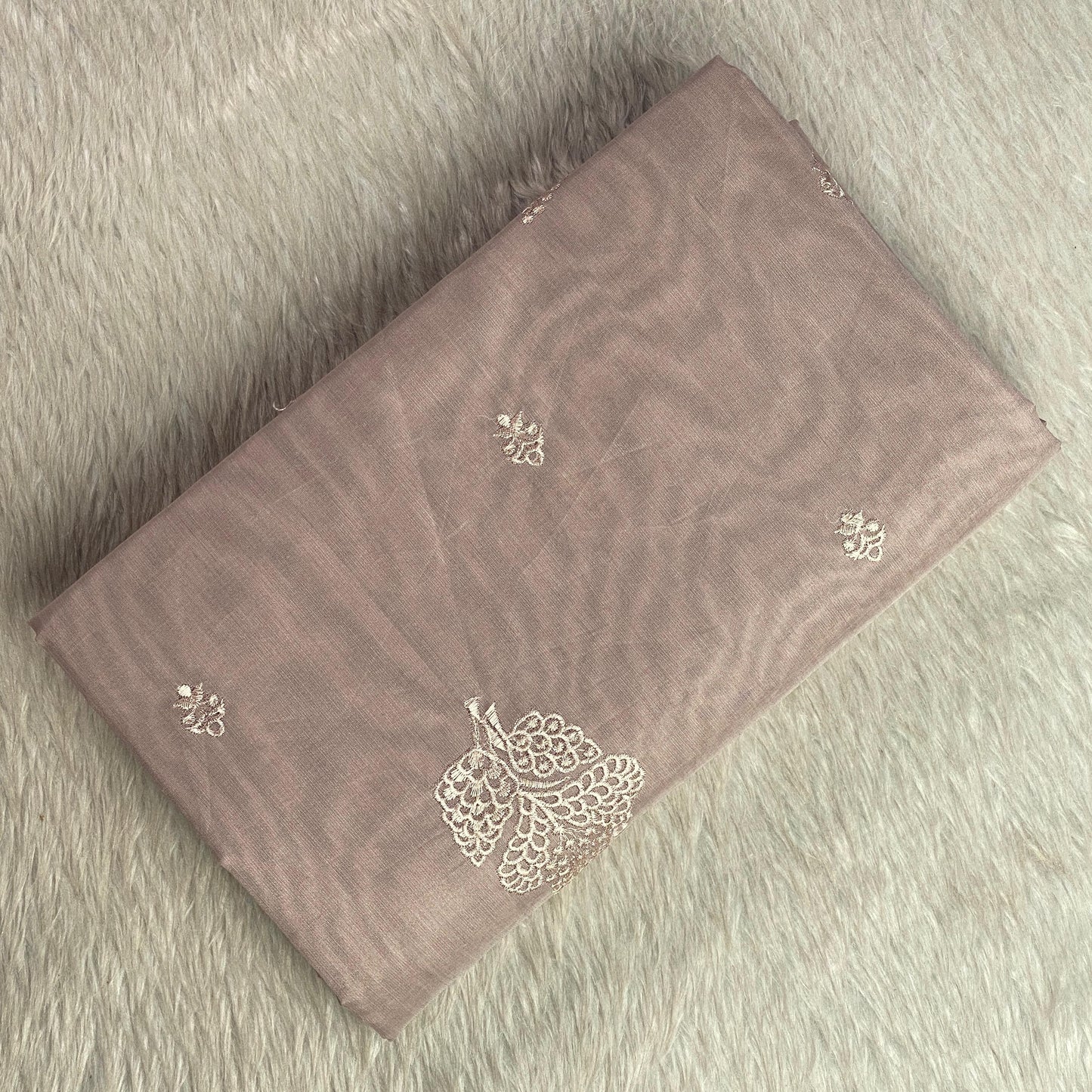 Marie Vintage Beige Floral Motif Saree