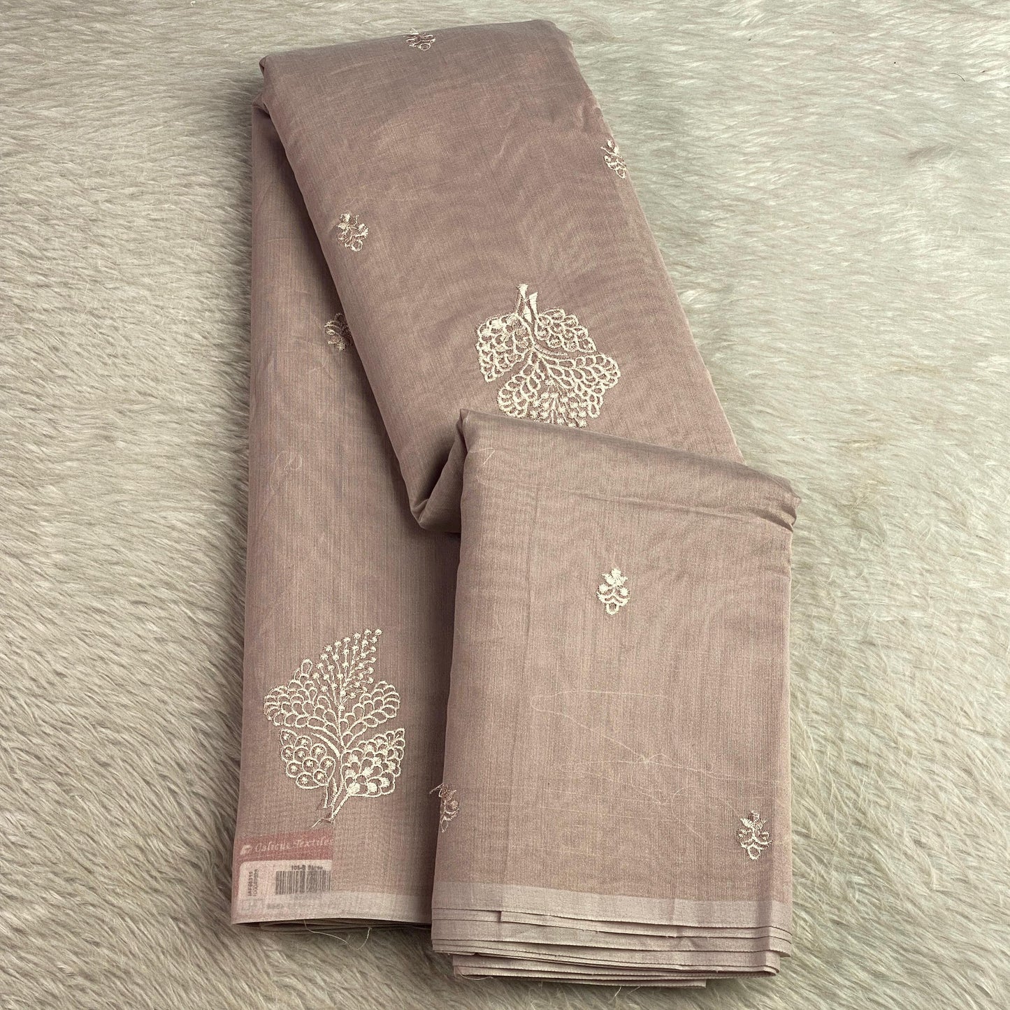 Marie Vintage Beige Floral Motif Saree