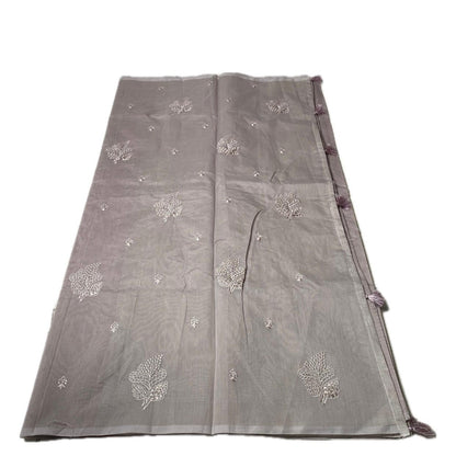 Marie Vintage Beige Floral Motif Saree