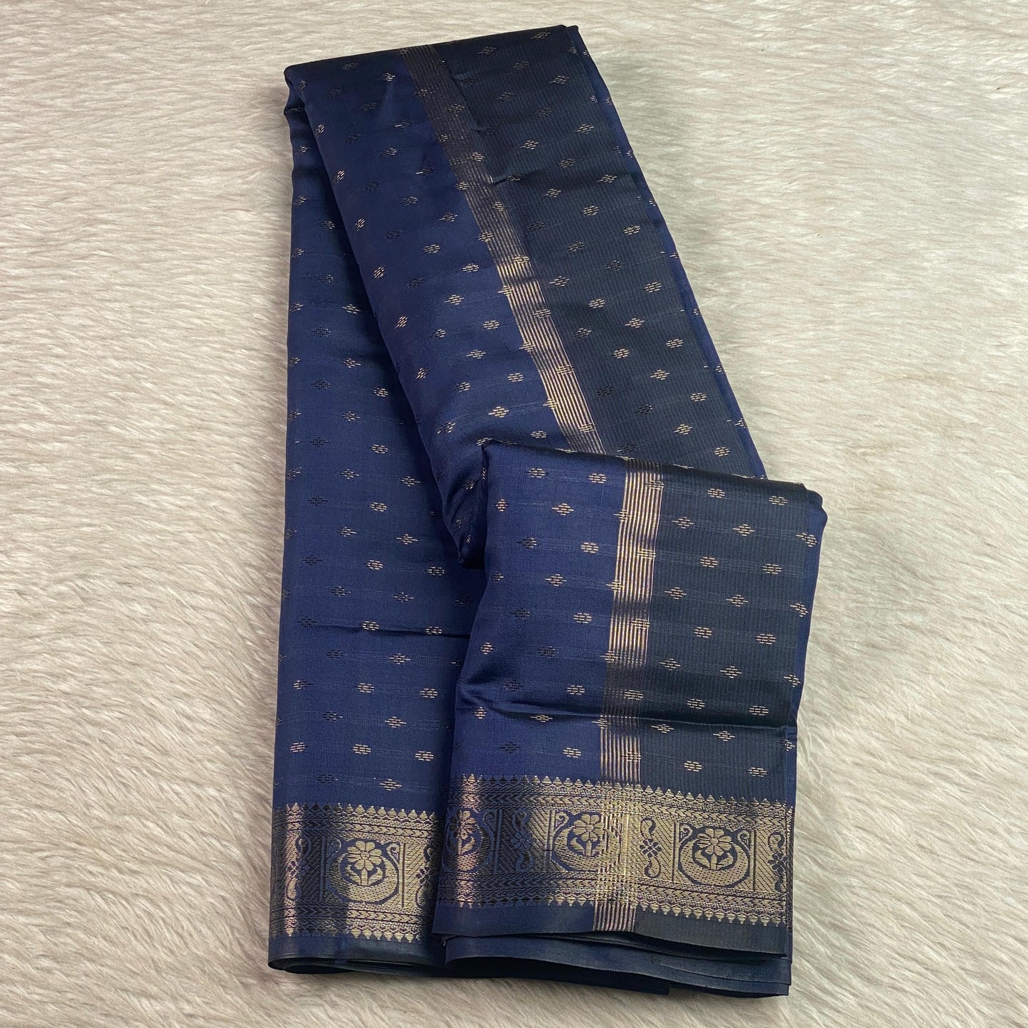 Malavika Royal Blue Chanderi Silk Saree
