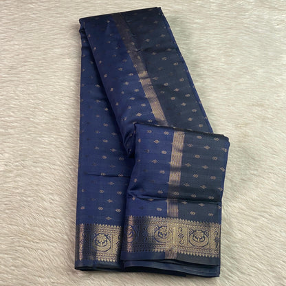 Malavika Royal Blue Chanderi Silk Saree