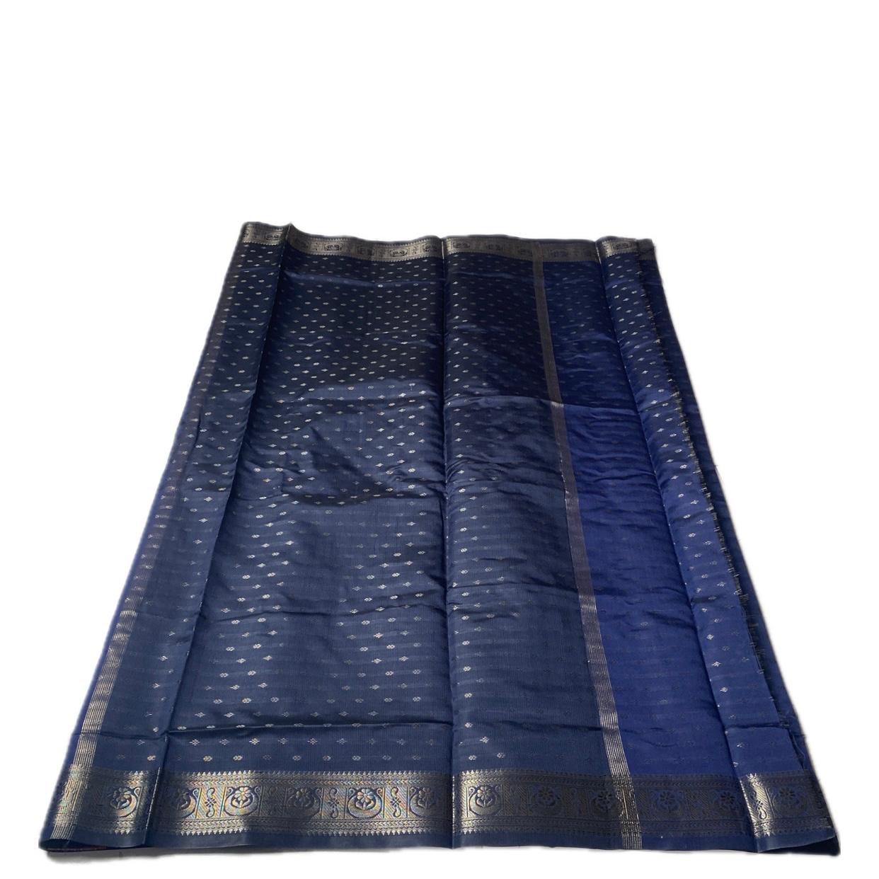 Malavika Royal Blue Chanderi Silk Saree