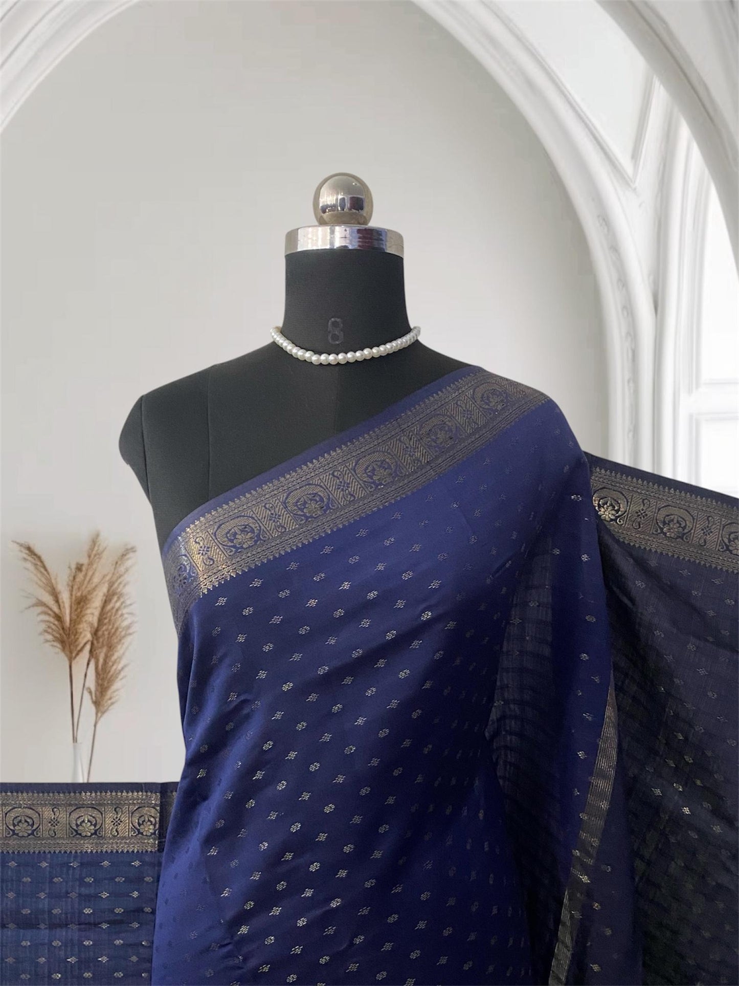 Malavika Royal Blue Chanderi Silk Saree