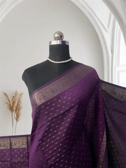 Chandana Soft Silk Saree in Violet