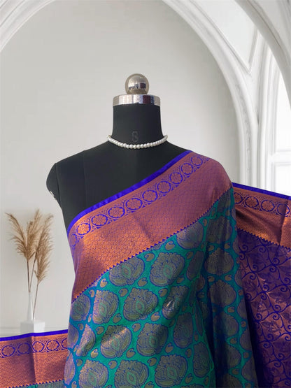 Malini Royal Blue Saree
